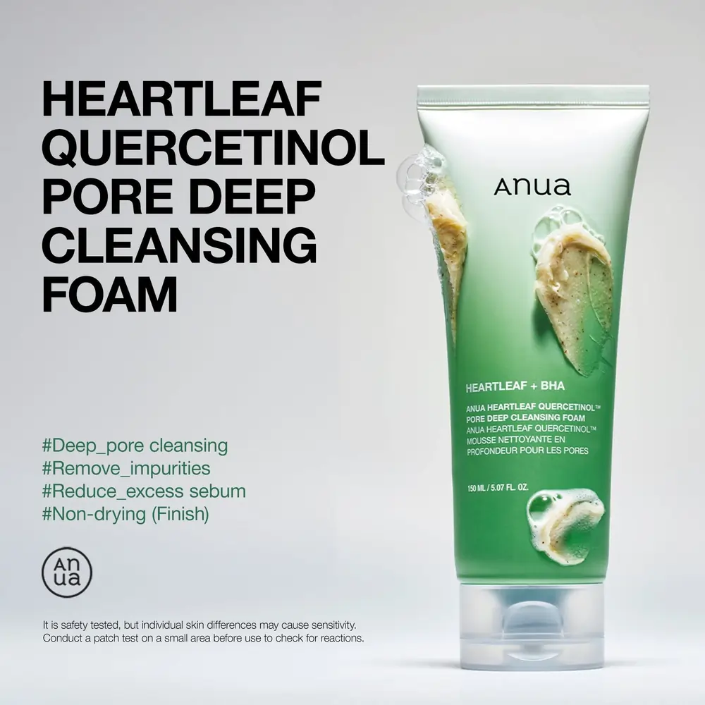ANUA Heartleaf Quercetinol Pore Deep Cleansing Foam 150ml - Image 2