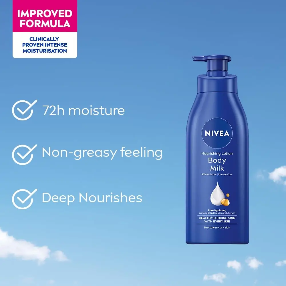 NIVEA Body Milk Nourishing Lotion (400ml | India) - Image 3