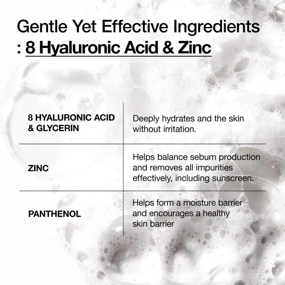 ANUA 8 Hyaluronic Acid Hydrating Gentle Foaming Cleanser