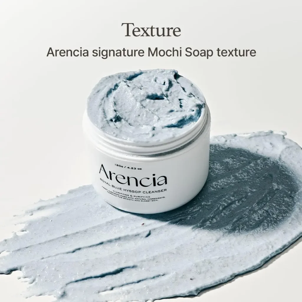 Arencia Fresh Blue Hyssop Rice Mochi Cleanser
