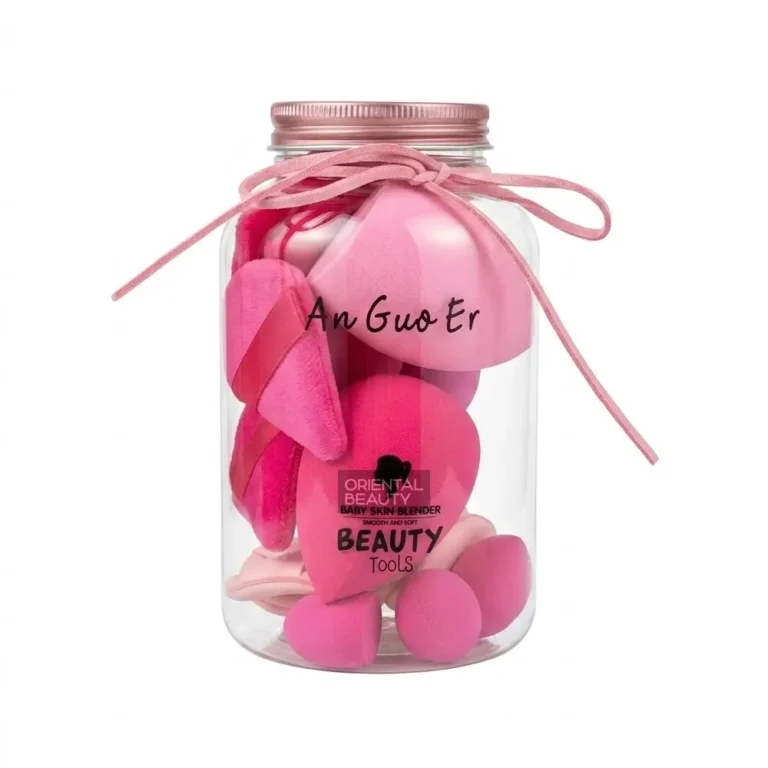 Baby Skin Beauty Blender Tools Set (10pcs | Hot Pink)