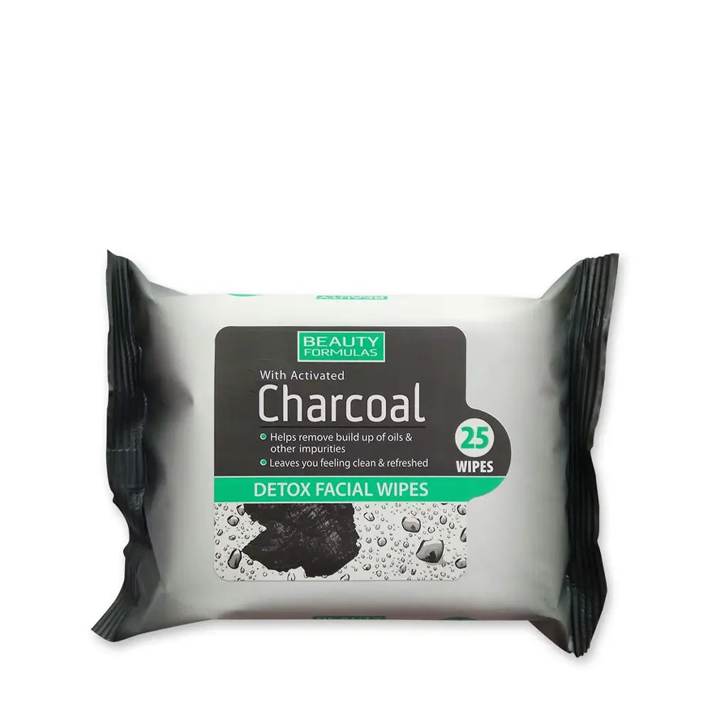 Beauty Formulas Charcoal Detox Facial Wipes