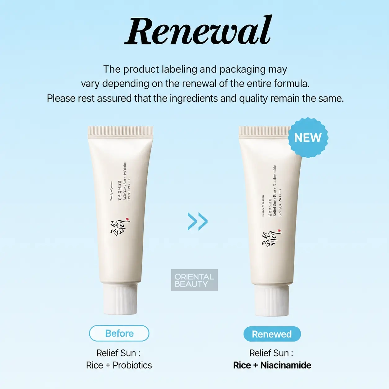 BEAUTY OF JOSEON Relief Sun Rice + Probiotics 50ml