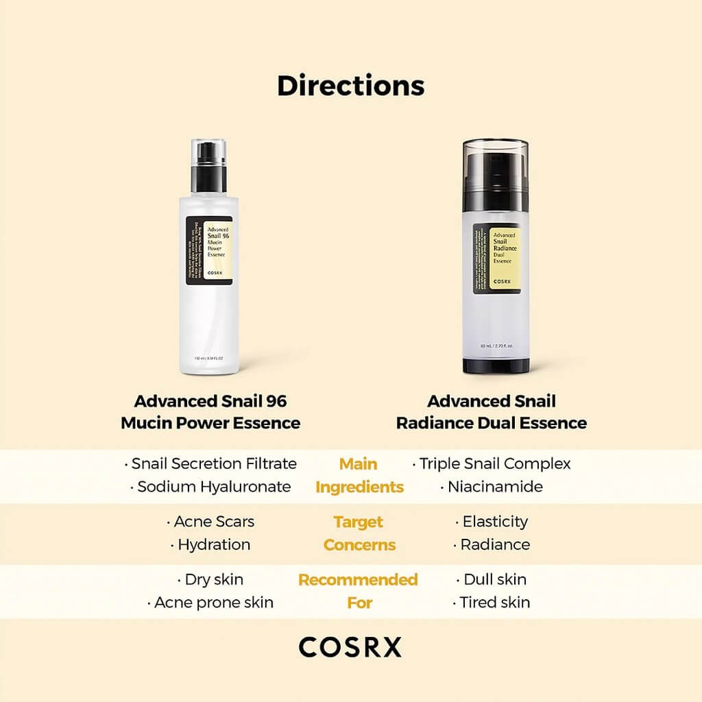 COSRX Advanced Snail Radiance Dual Essence (Exp: 23 11 2026)