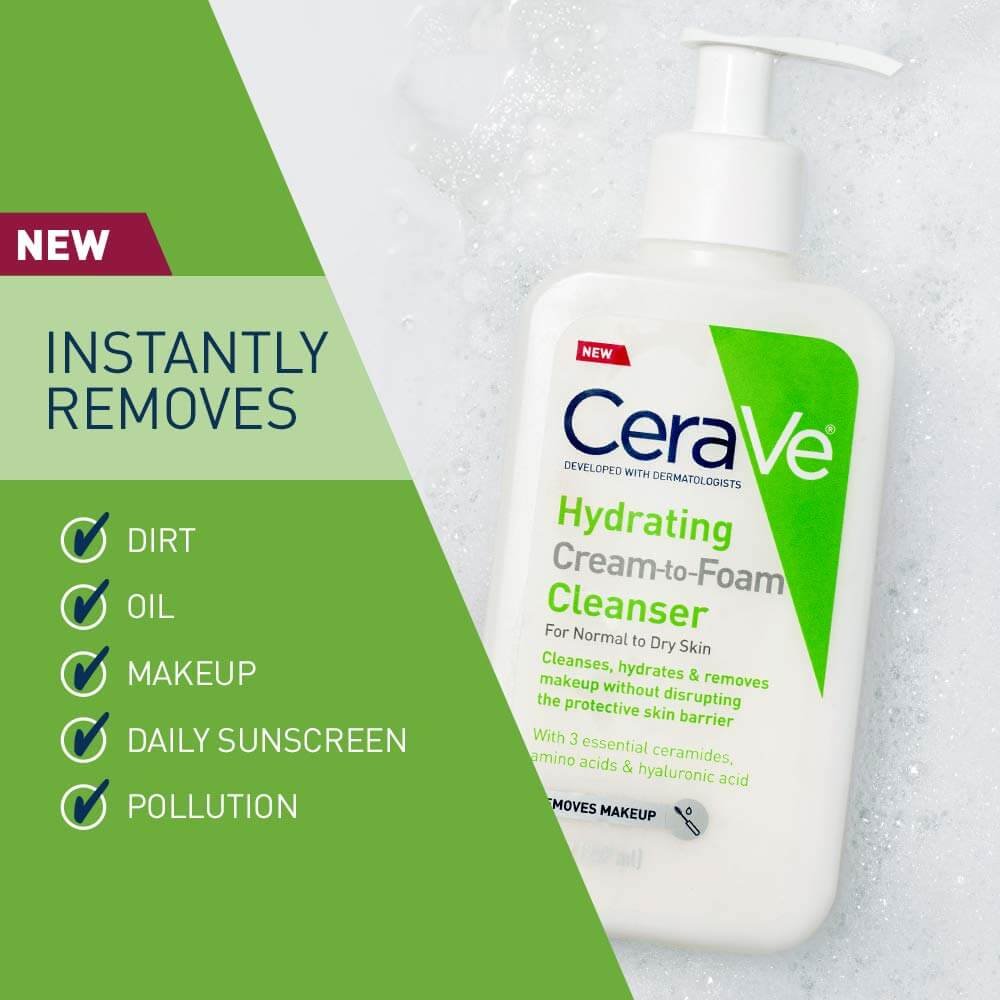CERAVE Hydrating Cream-to-Foam Cleanser