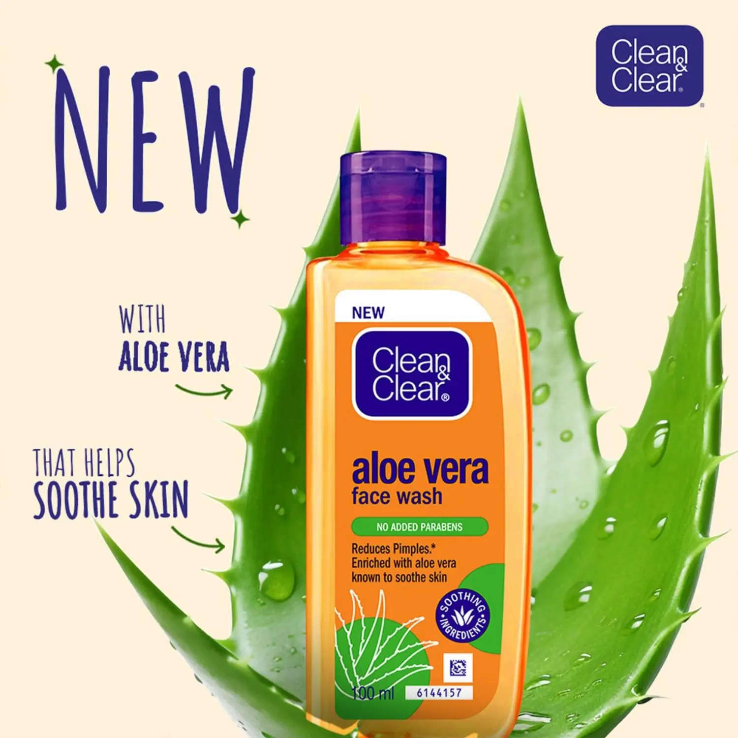 Clean & Clear Aloe Vera Face Wash (100ml | India)