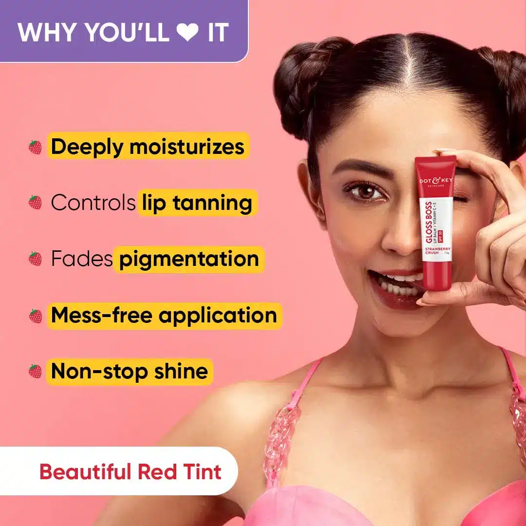 DOT & KEY Lip Balm – Strawberry Crush