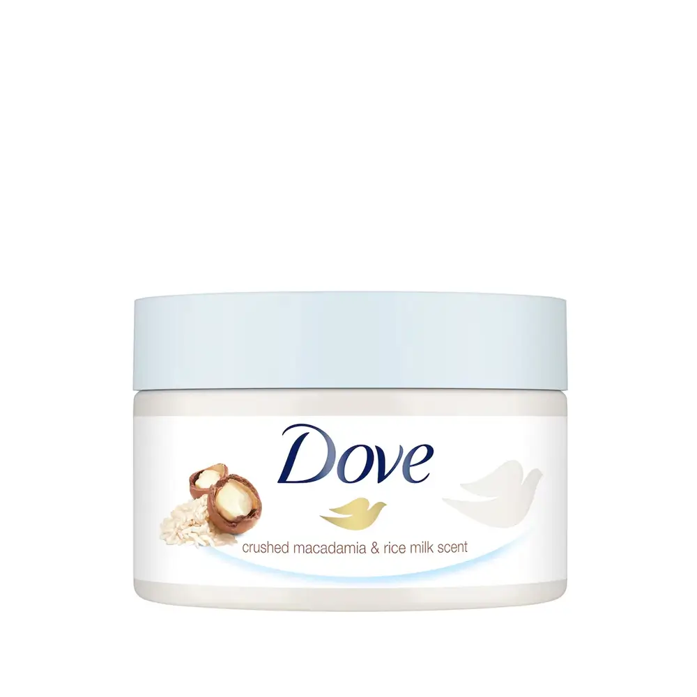 DOVE Exfoliating Body Scrub Macadamia & Rice Milk – 225ml