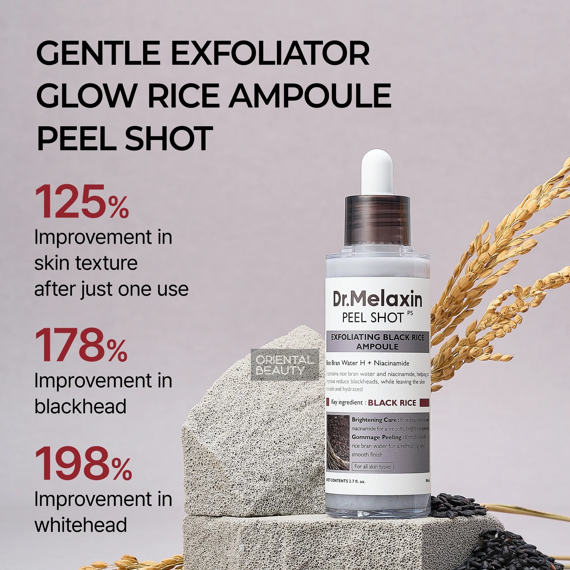 Dr.Melaxin Peel Shot Exfoliating Black Rice Ampoule 80ml