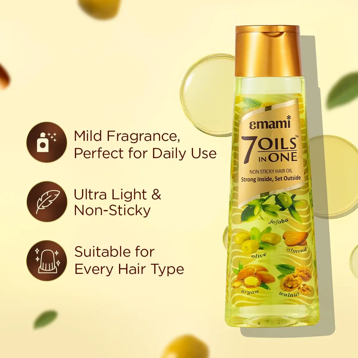 Emami 7 Oils in One Non Sticky Hair Oil (500ml | India)