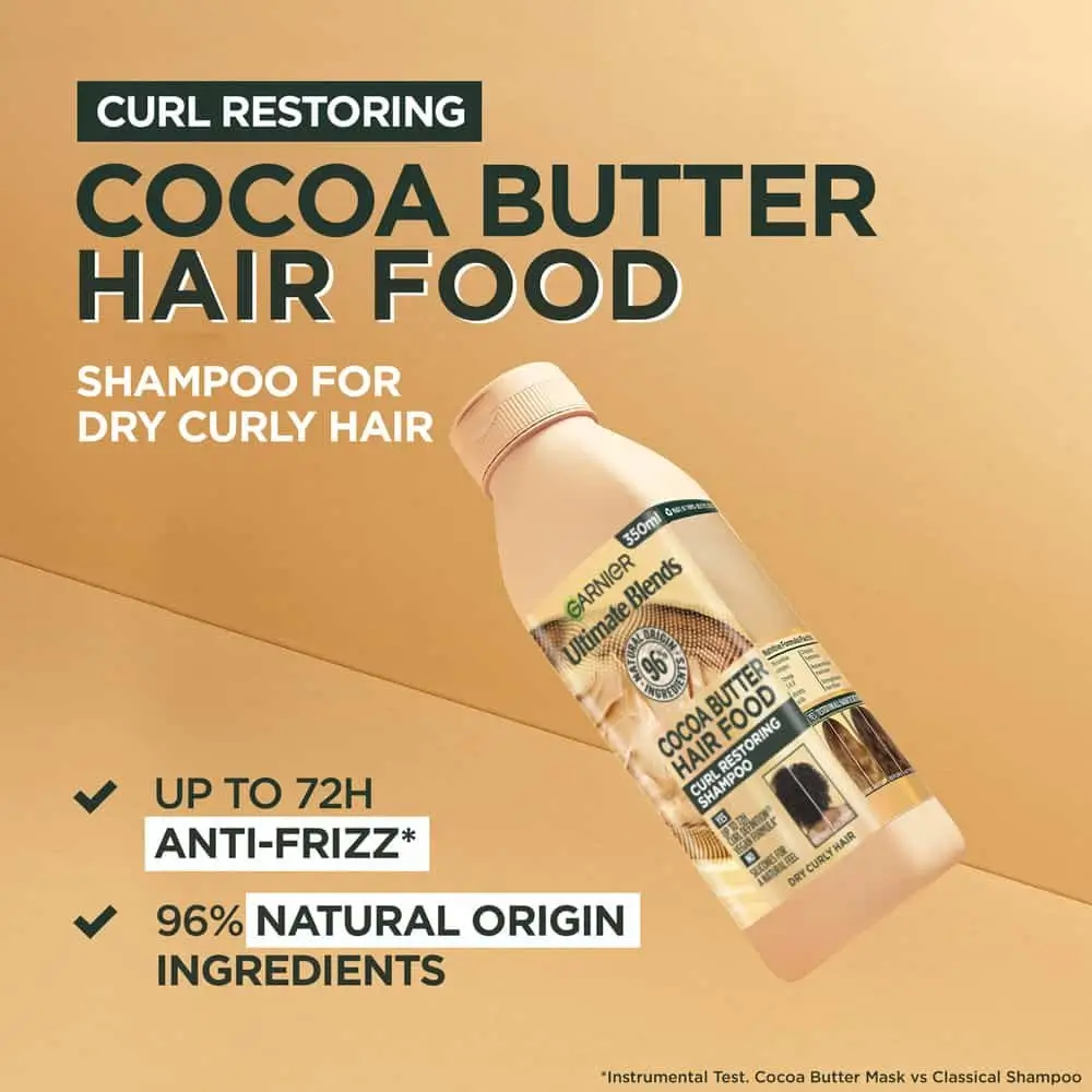 Garnier Ultimate Blends Cocoa Butter Hair Food Shampoo