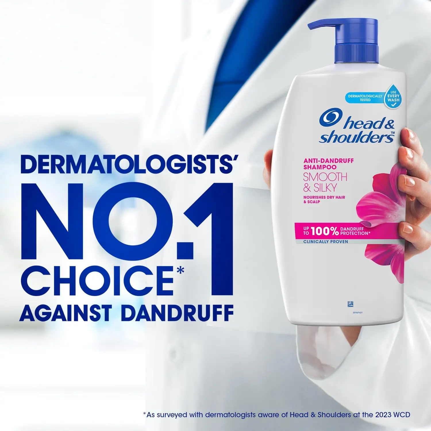 HEAD & SHOULDERS Smooth & Silky Anti-Dandruff Shampoo (1000ml | India)