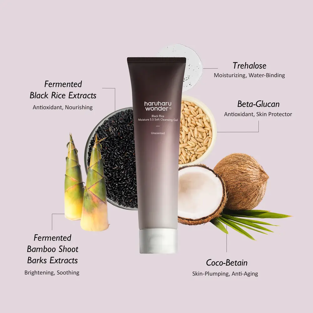 Haruharu Wonder Black Rice Moisture 5.5 Soft Cleansing Gel