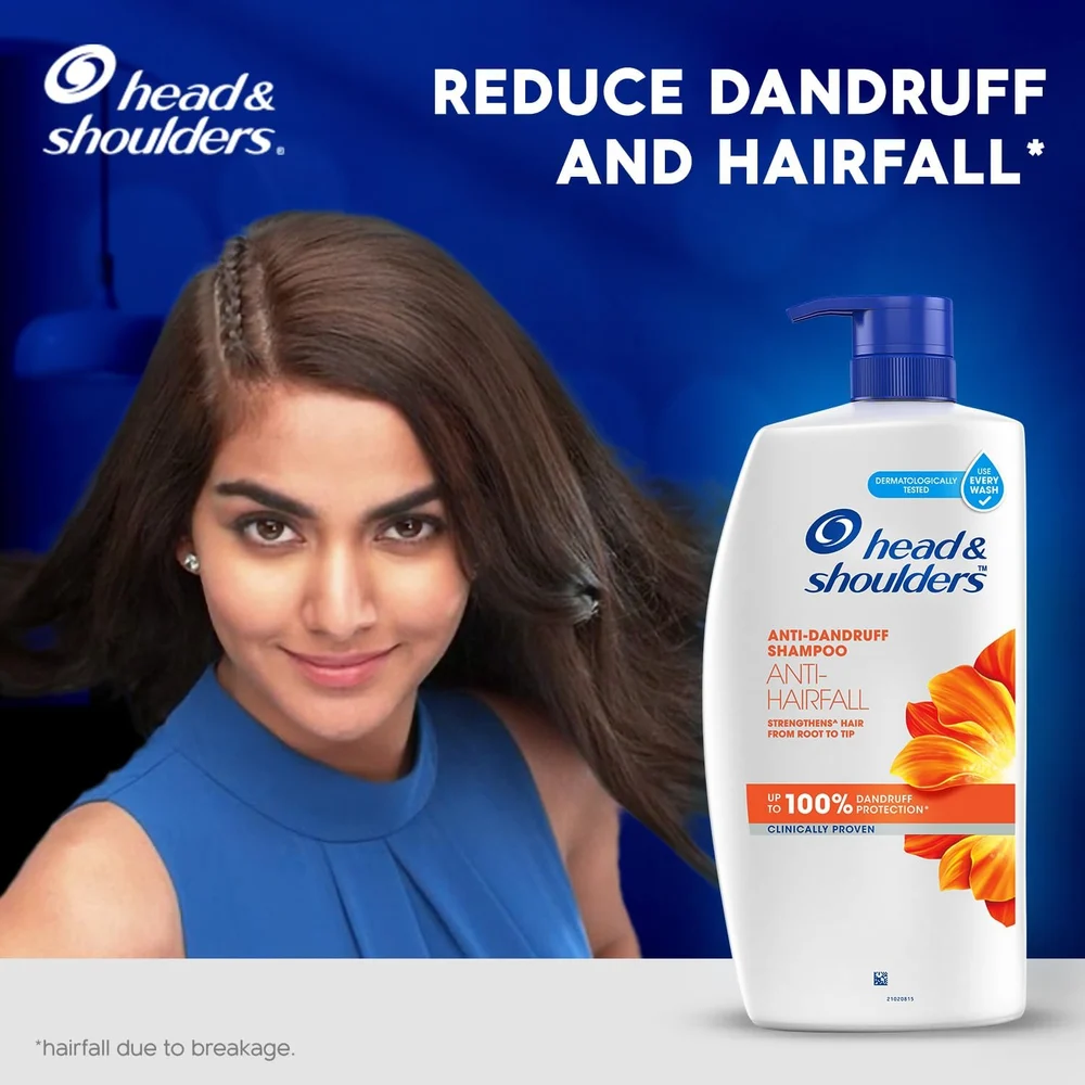 Head & Shoulders Anti Dandruff Anti Hairfall Shampoo (1000ml | India)