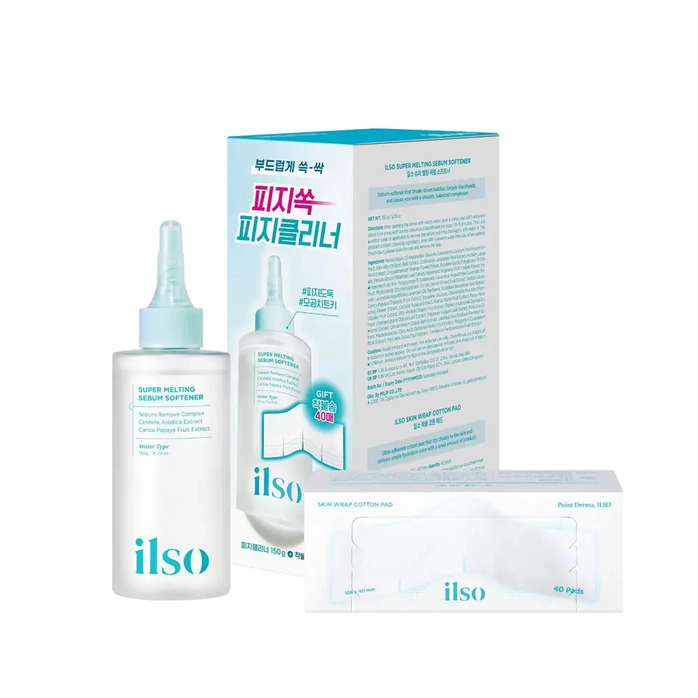 Ilso Super Melting Sebum Softener + Ilso Skin Wrap Cotton Pad