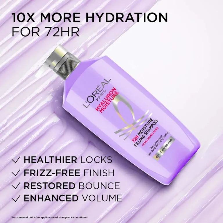 LOreal Paris Hyaluron Moisture 72HR Moisture Filling Shampoo (650ml | India)