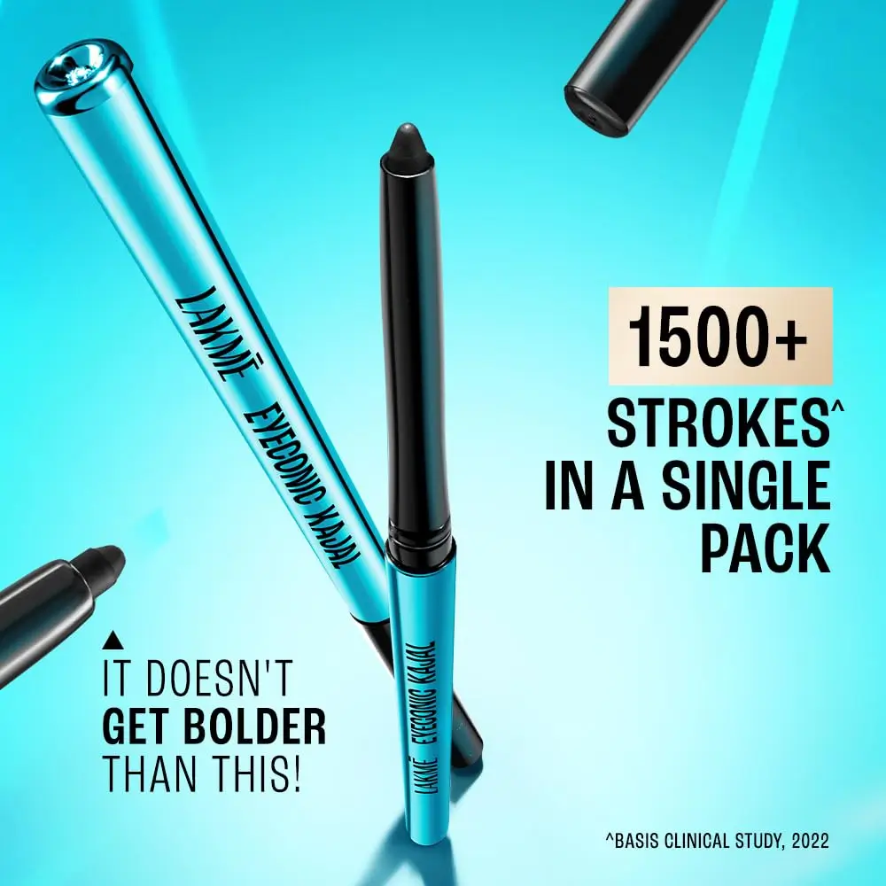 Lakme 9 to 5 Eyeconic Kajal Twin Pack – Deep Black