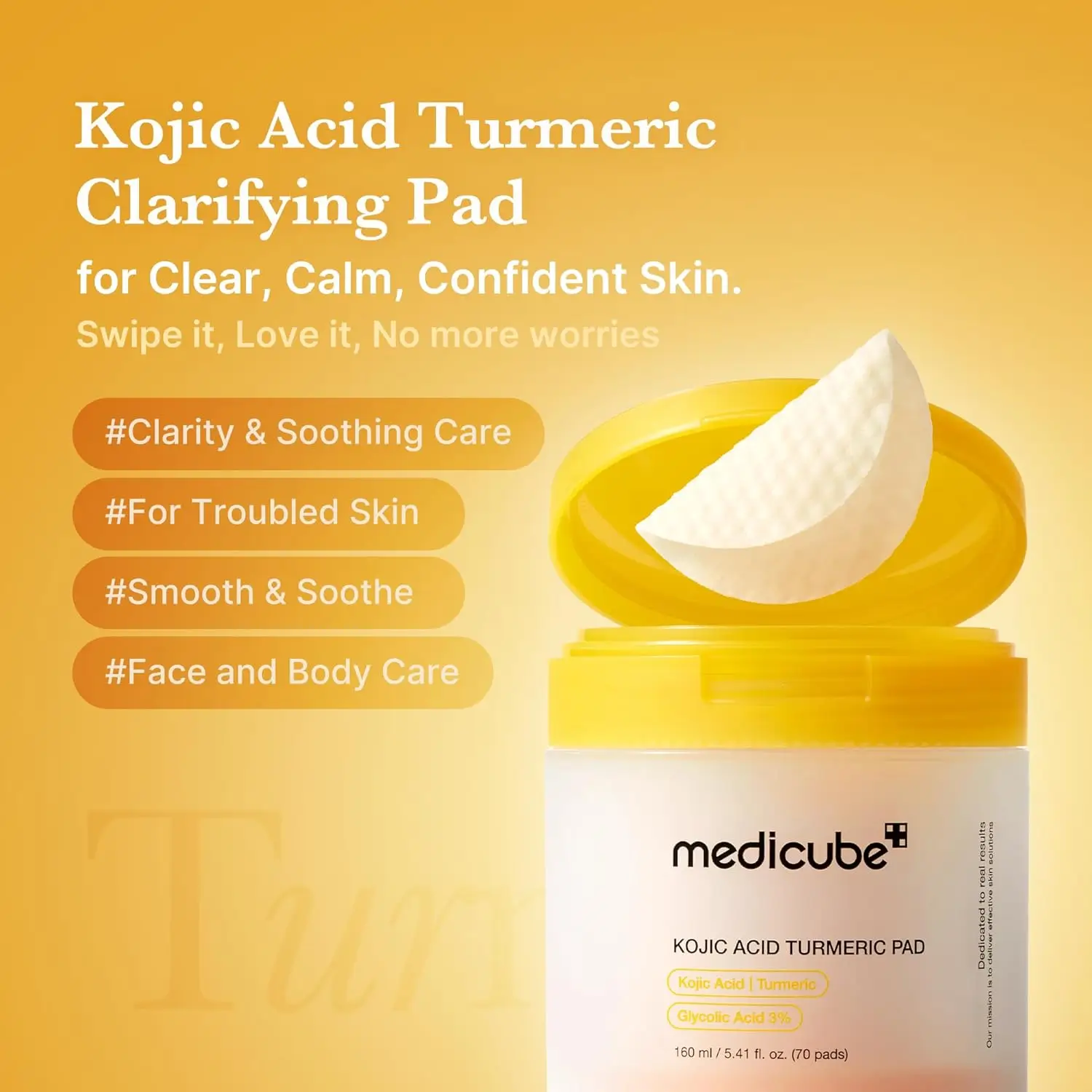 MEDICUBE Kojic Acid Turmeric Pad – 70 pads