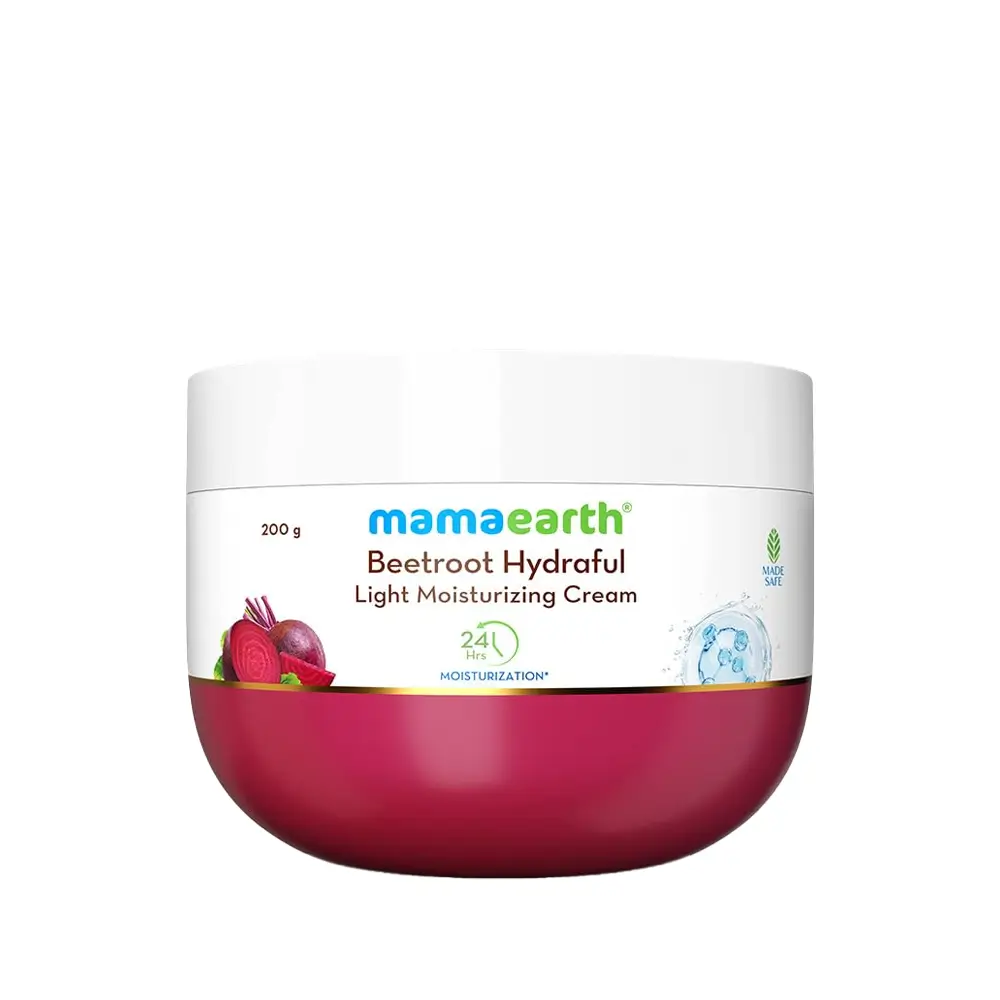 Mamaearth Beetroot Hydraful Light Moisturizing Cream (200g | India)