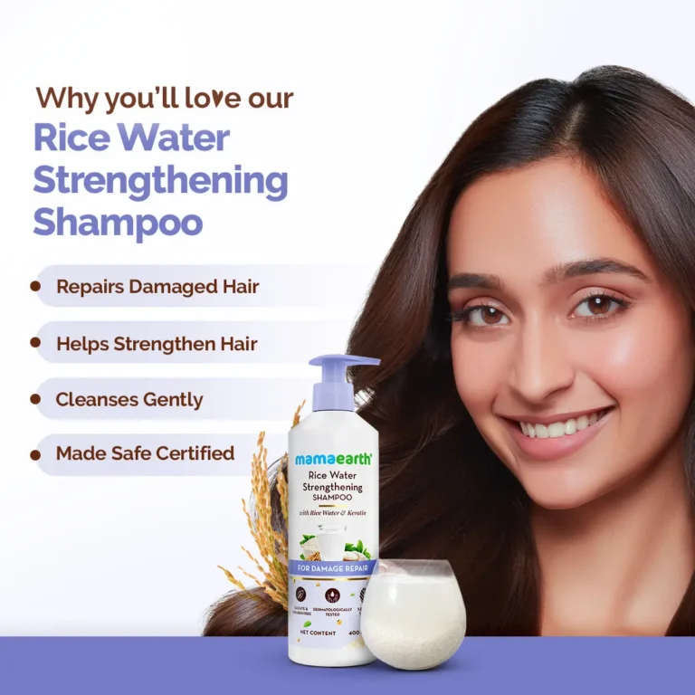 Mamaearth Rice Water Strengthening Shampoo (400ml | India)