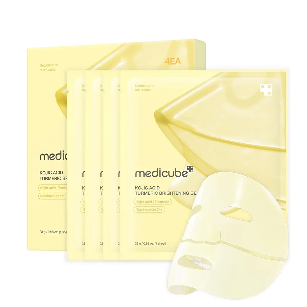 Medicube Kojic Acid Turmeric Brightening Gel Mask – 4pcs Box