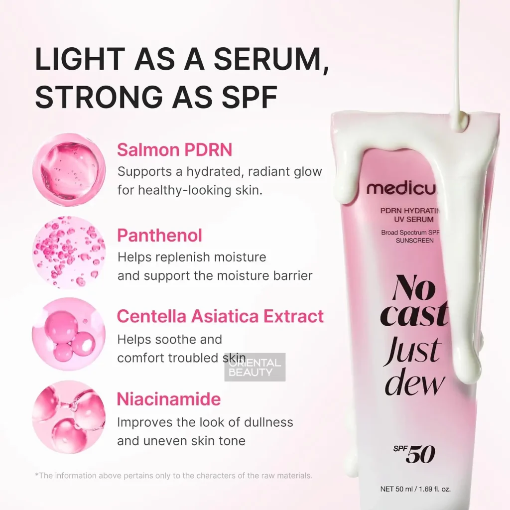 Medicube No Cast Just Dew PDRN Hydrating UV Serum 50ml