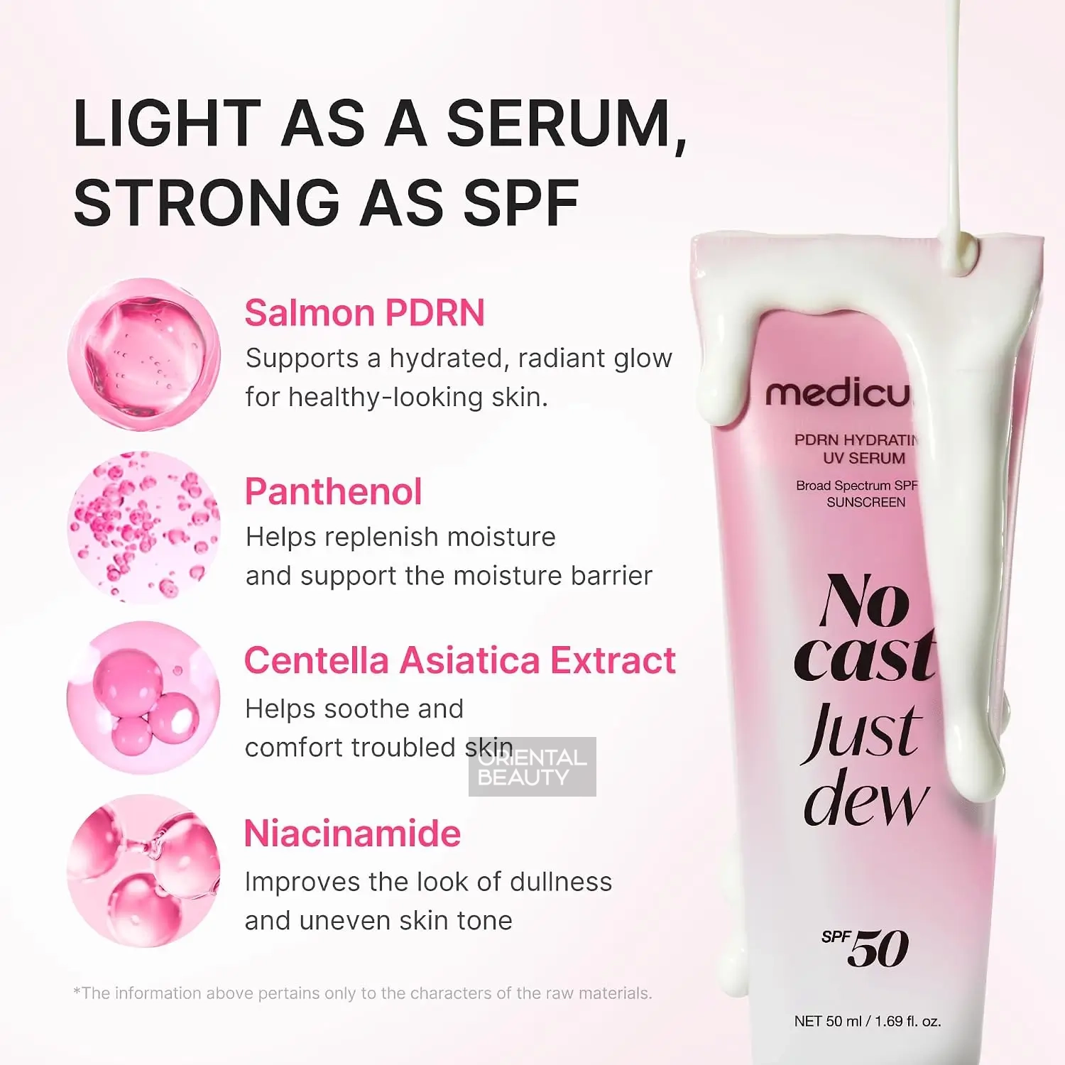Medicube No Cast Just Dew PDRN Hydrating UV Serum 50ml