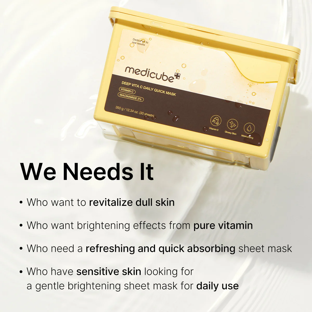 Medicube Deep Vita C Daily Quick Mask (30 Sheets)