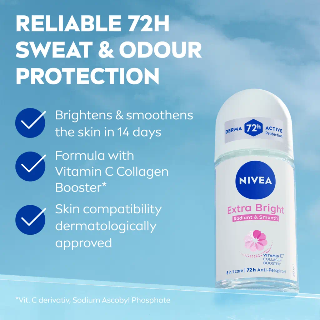 NIVEA Extra Bright Radiant & Smooth Roll On