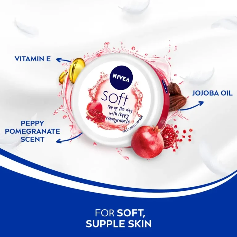 NIVEA Soft Light Moisturizer – Peppy Pomegranate (200ml | India)