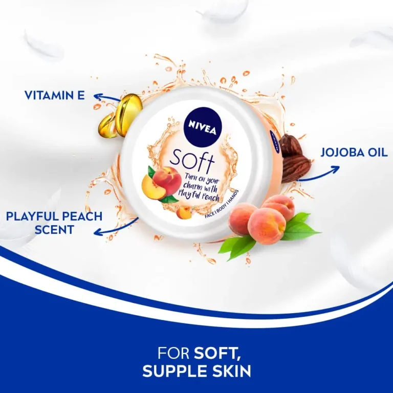 NIVEA Soft Light Moisturizer – Playful Peach (200ml | India)