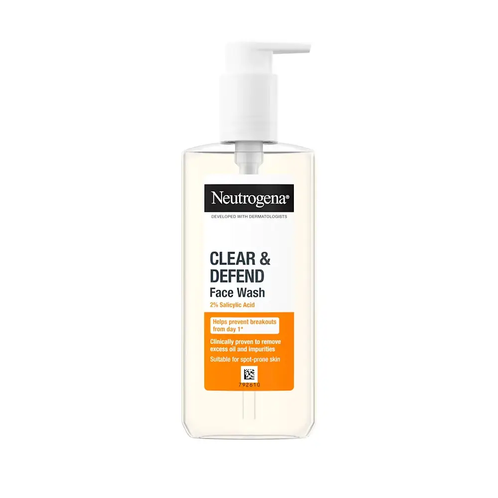 Neutrogena Clear & Defend 2% Salicylic Acid Face Wash (200ml | Italy)