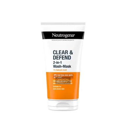 Neutrogena Clear & Defend 2 in 1 Wash-Mask (150ml | France)