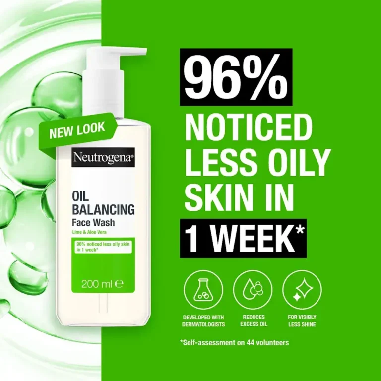 Neutrogena Oil Balancing Face Wash for Oily Skin with Lime & Aloe Vera