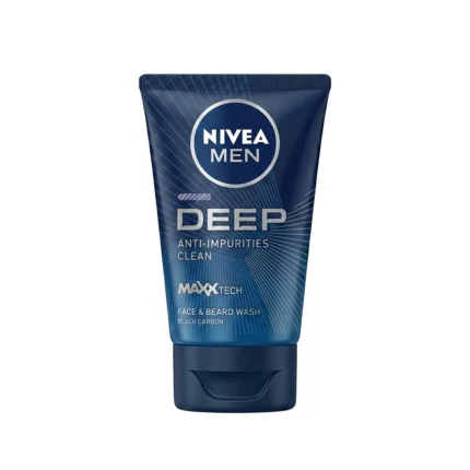 NIVEA Men Deep Anti-Impurities Clean Face & Beard Wash (100ml | Italy)