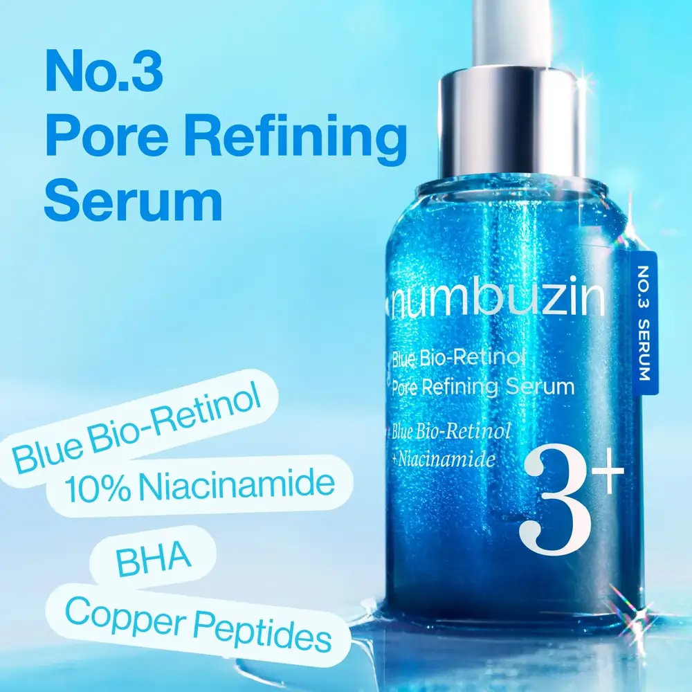 Numbuzin No. 3 Blue Bio-Retinol Pore Refining Serum 30ml