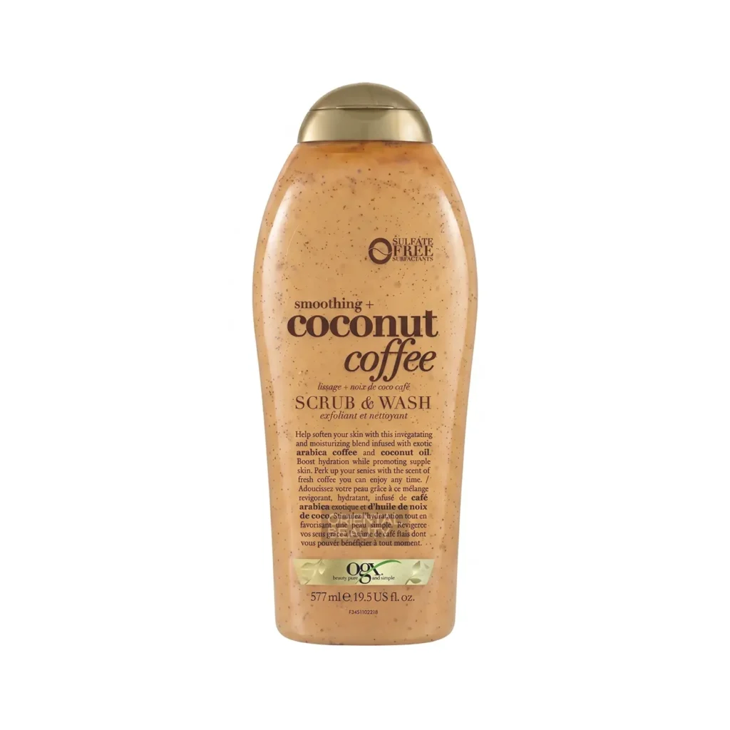 OGX Smoothing Coconut Coffee Scrub and Wash 577ml