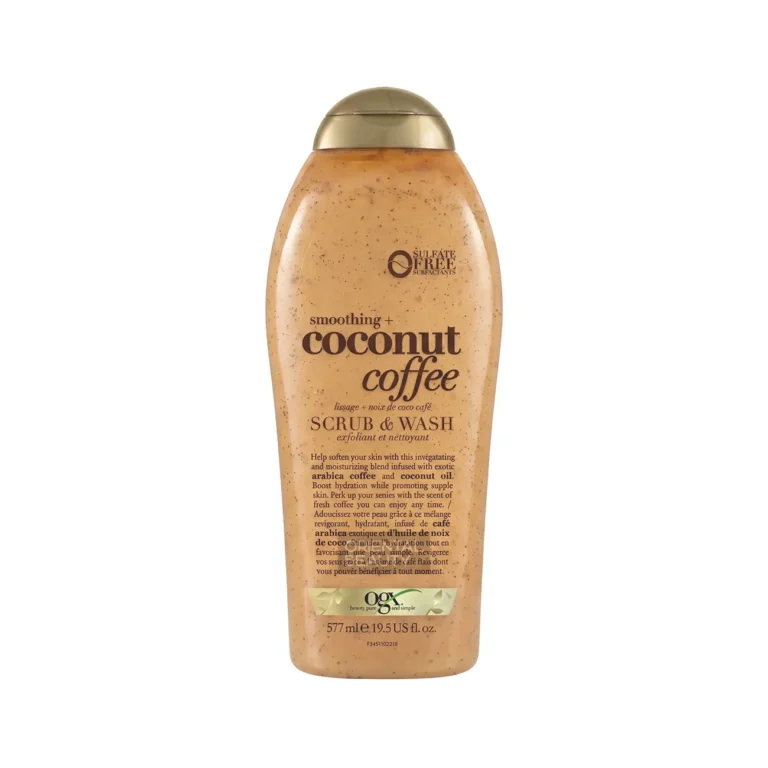 OGX Smoothing Coconut Coffee Scrub and Wash 577ml