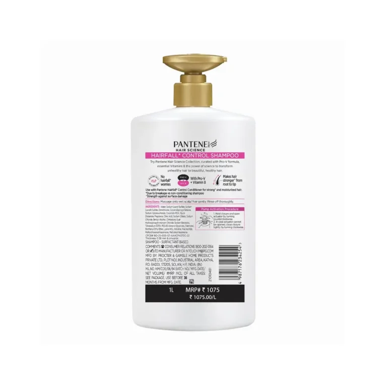 PANTENE Hair Science Hairfall Control Shampoo (1000ml | India)