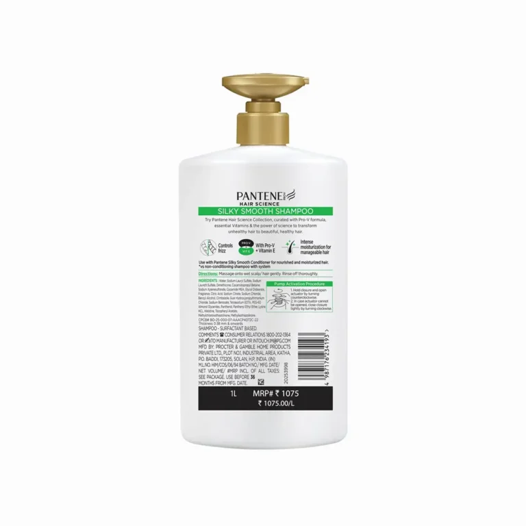 PANTENE Hair Science Silky Smooth Shampoo (1000ml | India)