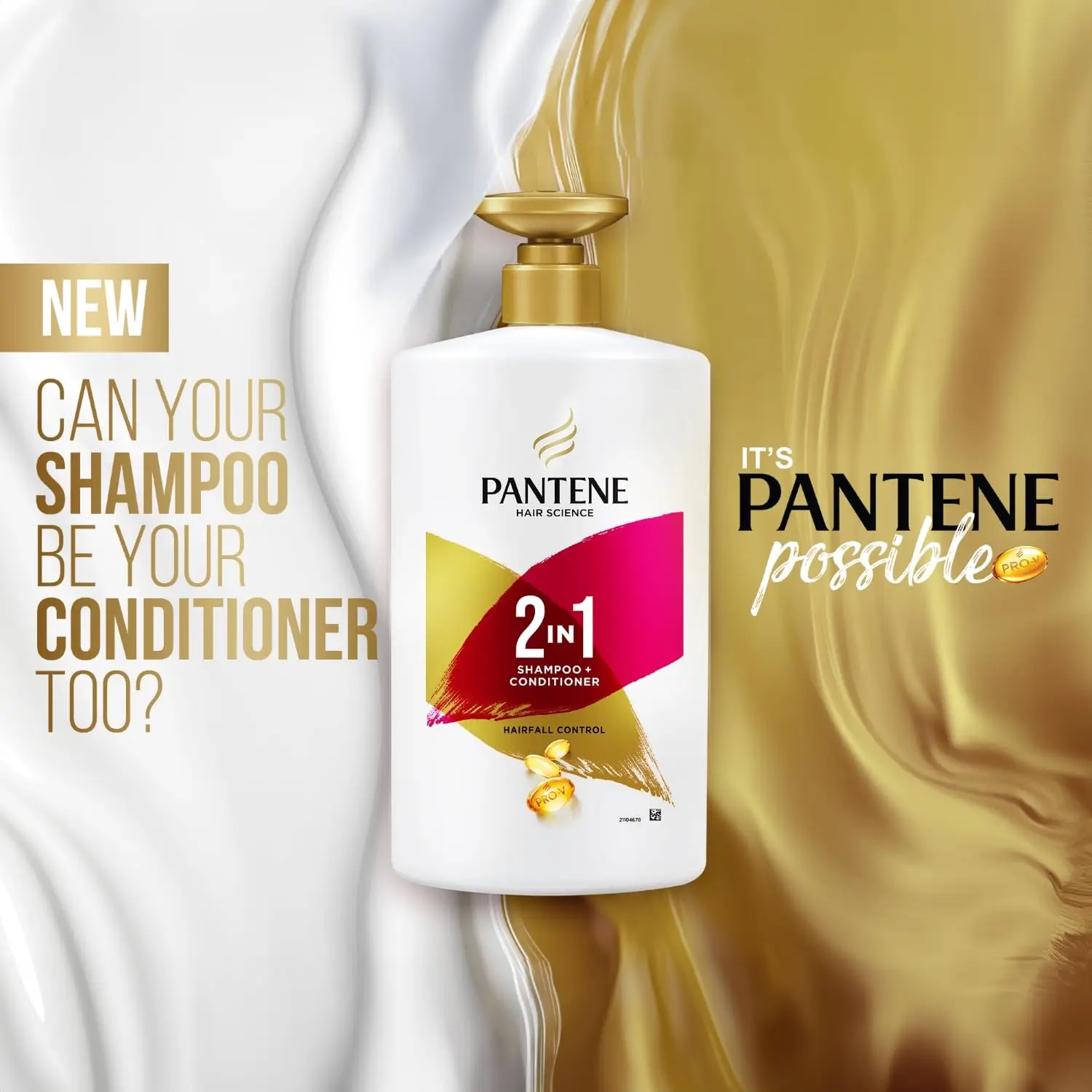 PANTENE 2 in 1 Hairfall Control Shampoo + Conditioner (1000ml | India)