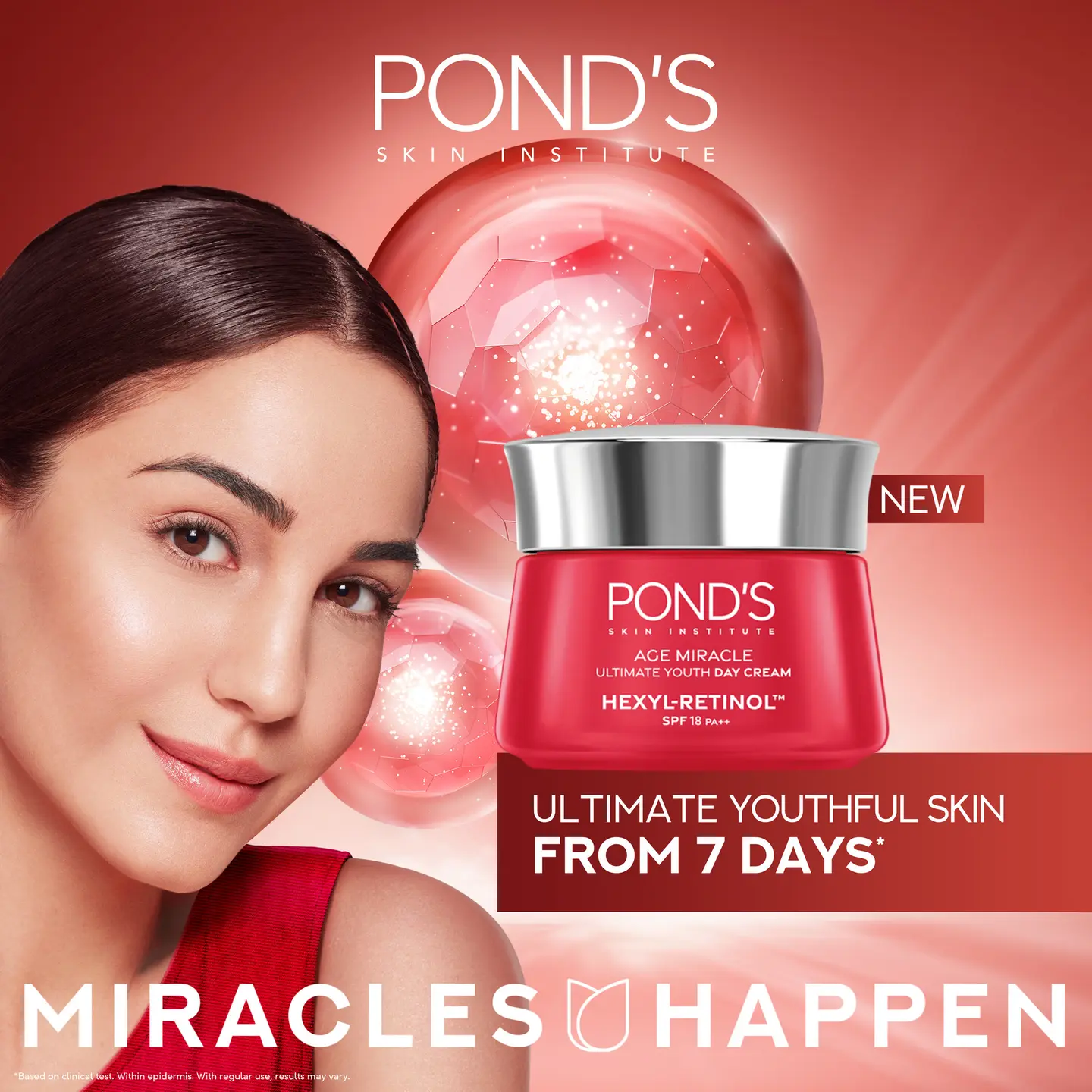 Pond’s Age Miracle Ultimate Youth Day Cream Hexyl-Retinol (45g | Thailand)