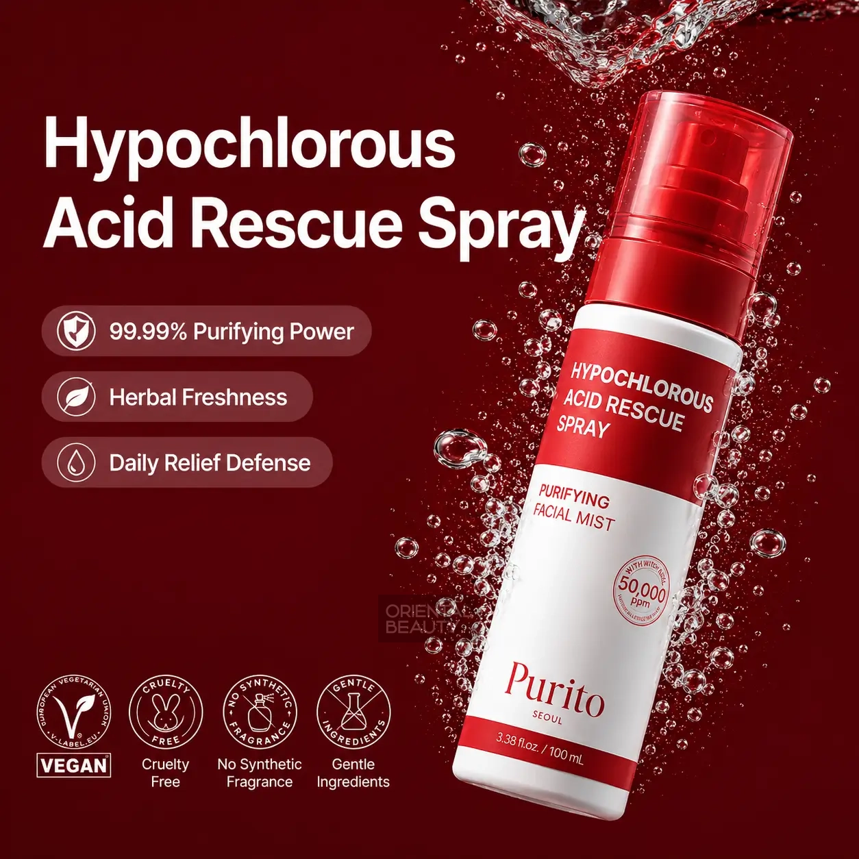 Purito Hypochlorous Acid Rescue Spray Purifying Facial Mist
