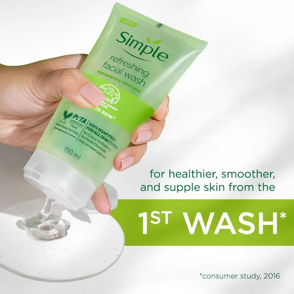 SIMPLE Refreshing Facial Wash (125ml | India)