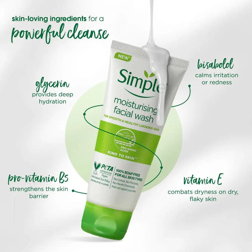 SIMPLE Moisturising Facial Wash (125ml | India)