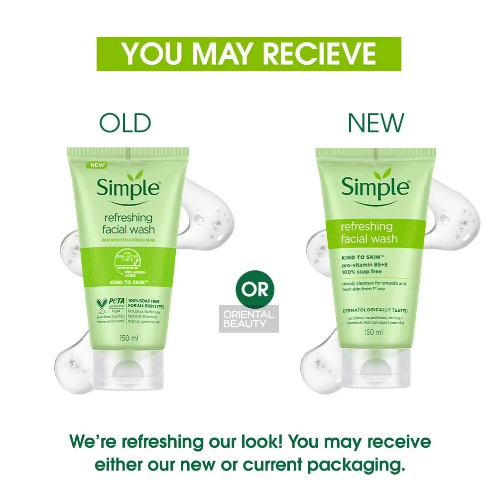SIMPLE Refreshing Facial Wash (150ml | India)