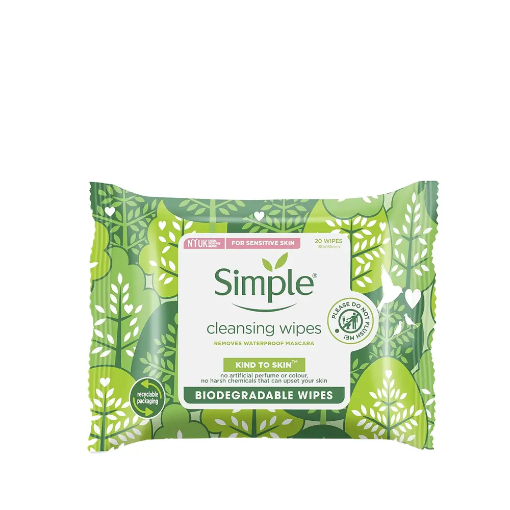 Simple Cleansing Wipes – 20 Wipes