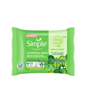 Simple Exfoliating Wipes – 20 Wipes (Uk)
