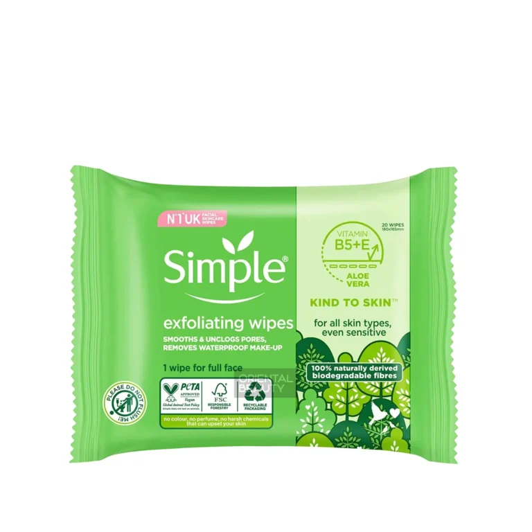 Simple Exfoliating Wipes – 20 Wipes (Uk)