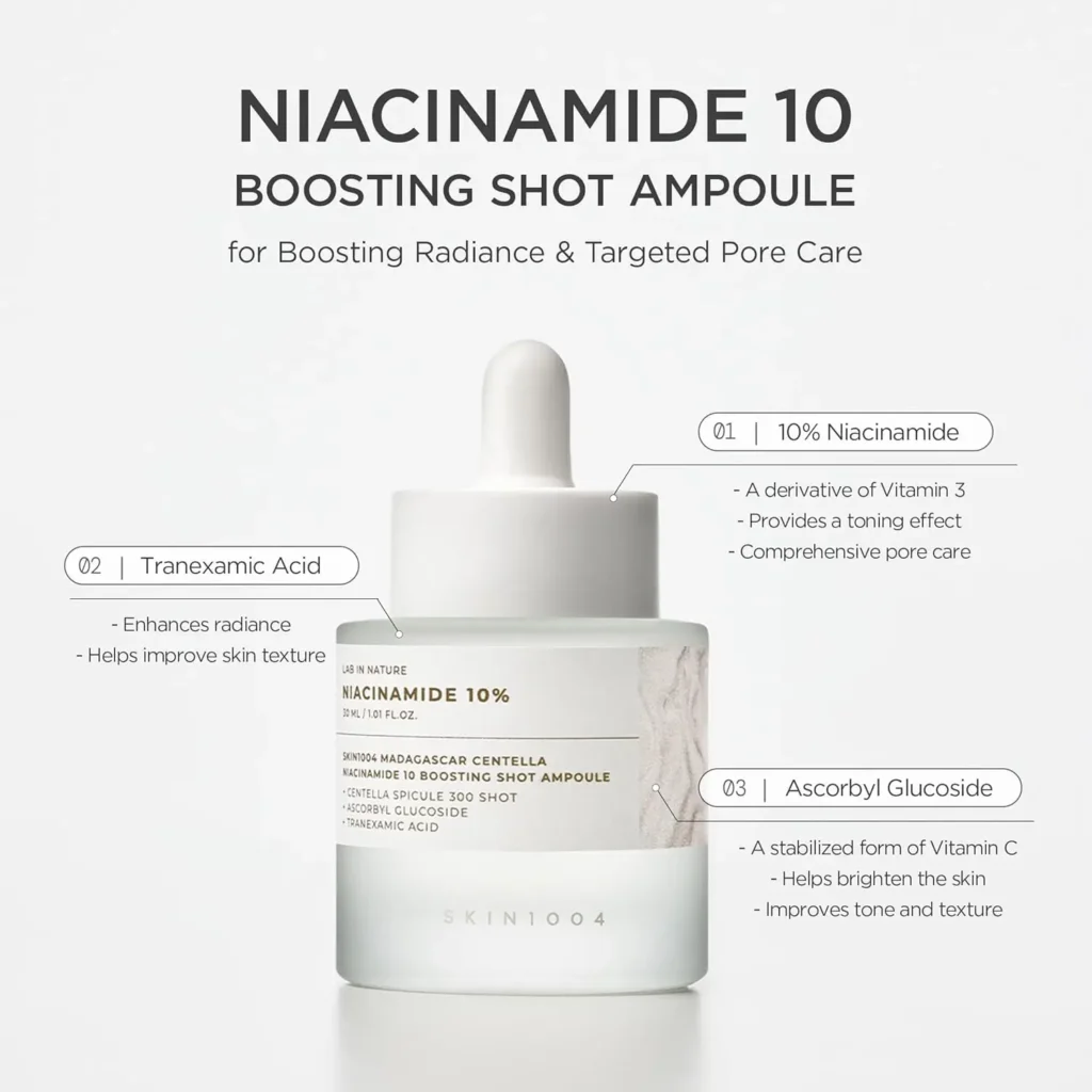 Skin1004 Madagascar Centella Niacinamide 10 Boosting Shot Ampoule